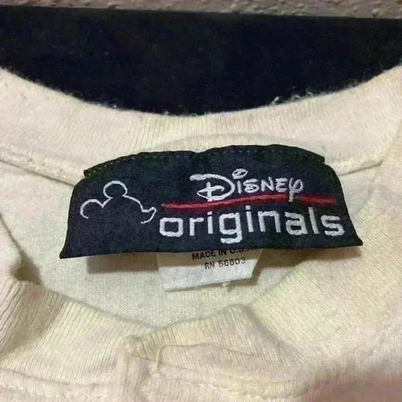 VTG Disney Originals Mickey Mouse Embroidered Baseball 3/4 Raglan Shirt L - Picture 3 of 13